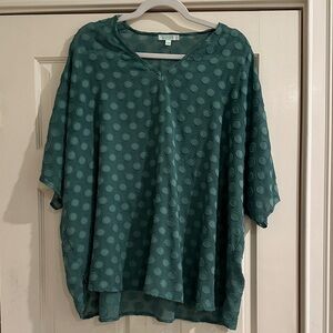 Green Polka Dot Women's Top